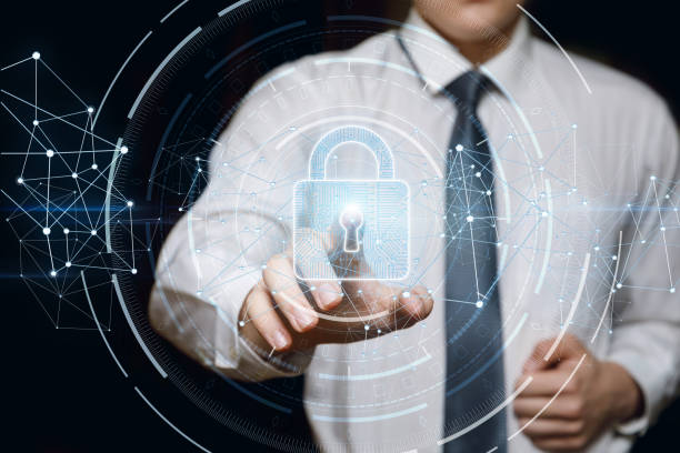 istock Businessman clicks the lock . 939838162