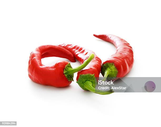Three Hot Chilli Pepers Stock Photo - Download Image Now - Cayenne Powder, Chili Pepper, Close-up
