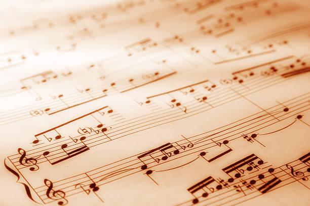 istock Sheet of musical symbols 93984680