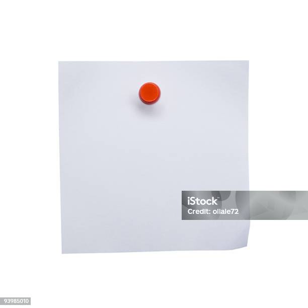 Grigio Nota Carta Isolato Su Bianco - Fotografie stock e altre immagini di Affissione - Affissione, Agenda, Annuncio