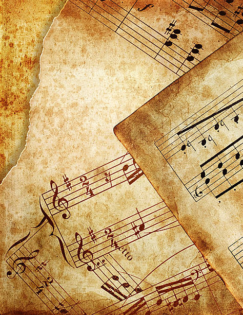 istock Old, yellowed pages of sheet music 93985943