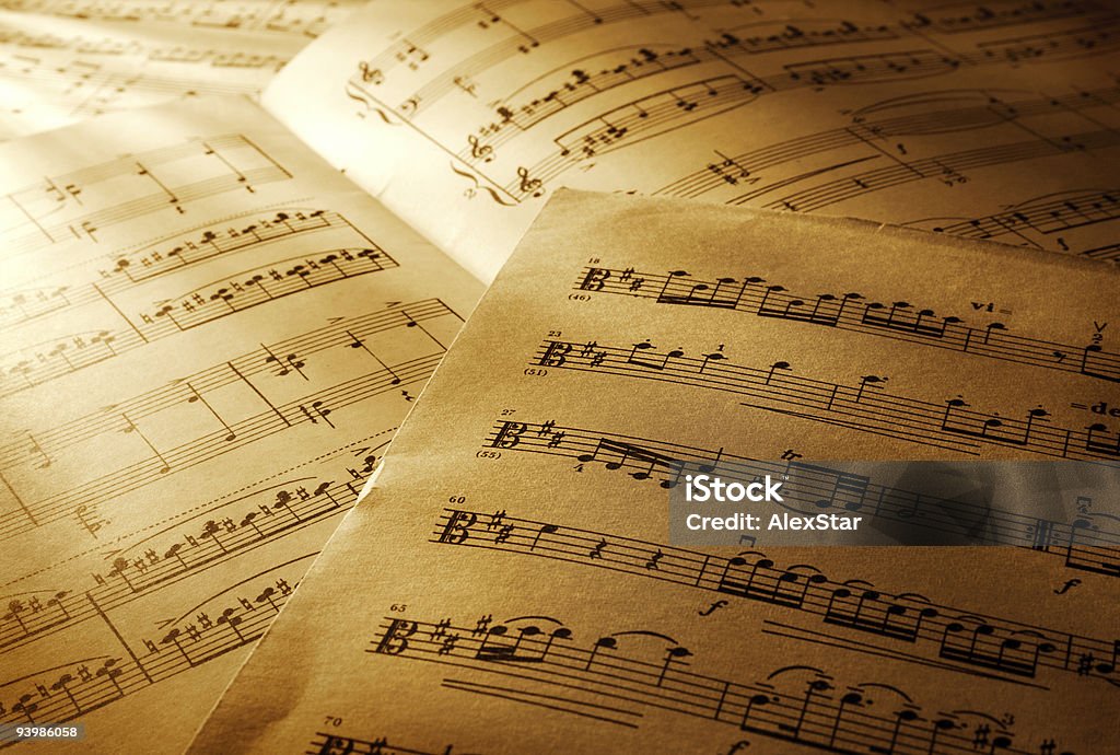 Das notas de música - Royalty-free Pauta de Música Foto de stock
