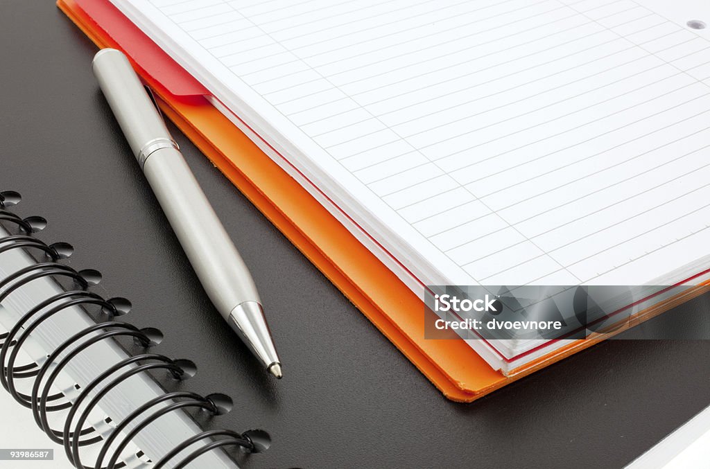 Stift und zwei Papier-notebooks - Lizenzfrei Notizbuch Stock-Foto