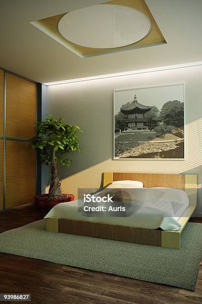 Japão Estilo Quarto Interior 3d De Desenho - Fotografias de stock e mais imagens de Aconchegante - Aconchegante, Apartamento, Apartamento Tipo Loft