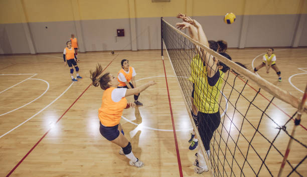 istock Women volleyball match 939875784