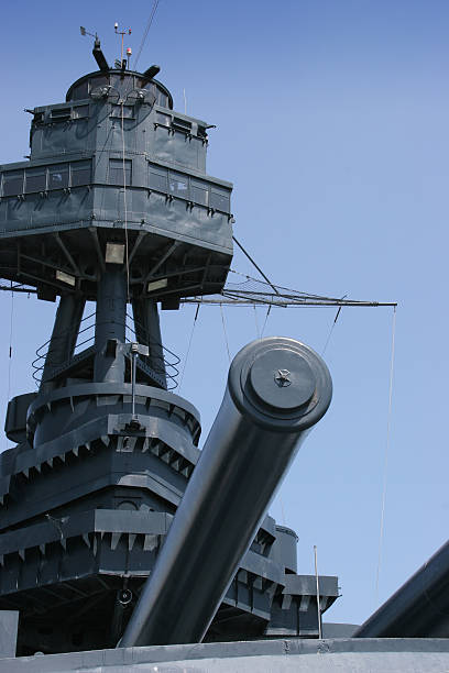 istock Big gun and Crow's Nest Battleship TEXAS 93987594