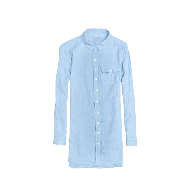istock Blue long shirt.  Fashionable concept. Isolated. White background 939875974