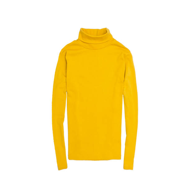 istock Yellow turtleneck. Fashionable concept. Isolated. White background 939876130