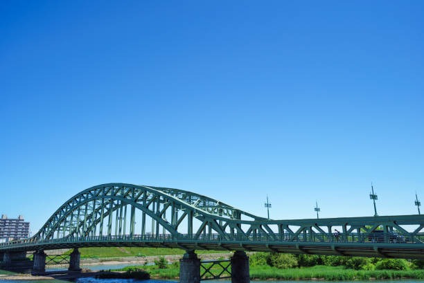 istock beautiful steel arch bridge ‘Asahibashi bridge’ 939876594