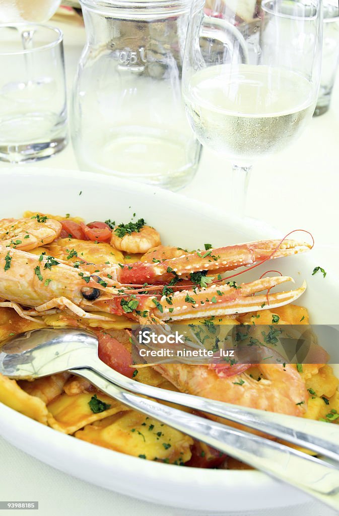 Pasta e frutti di mare - Foto stock royalty-free di Acqua potabile