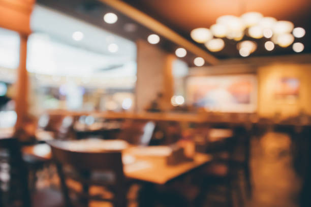 istock Restaurant cafe or coffee shop interior with people abstract defocused blur background 939886866