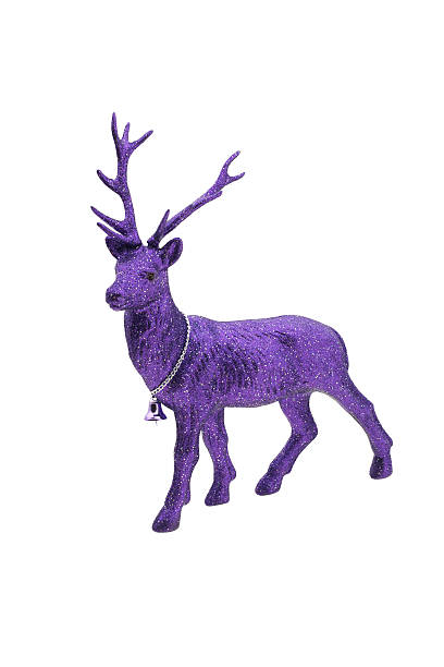 istock Purple Reindeer Christmas Decoration 93989101