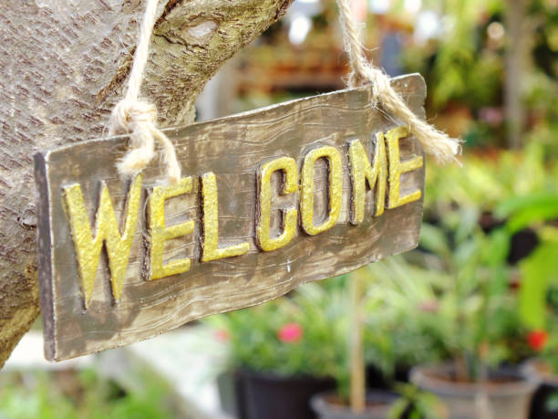 istock welcome sign hanging in the garden 939891082