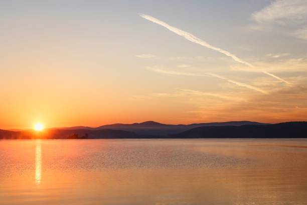 soft sunrise on the lake