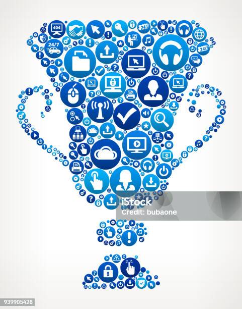 Trophy Computer Tech Support Stock Illustration - Download Image Now ...