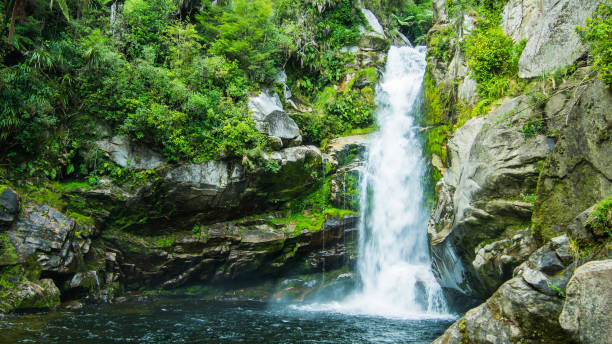 istock Nice waterfall in New Zealand. 939915086