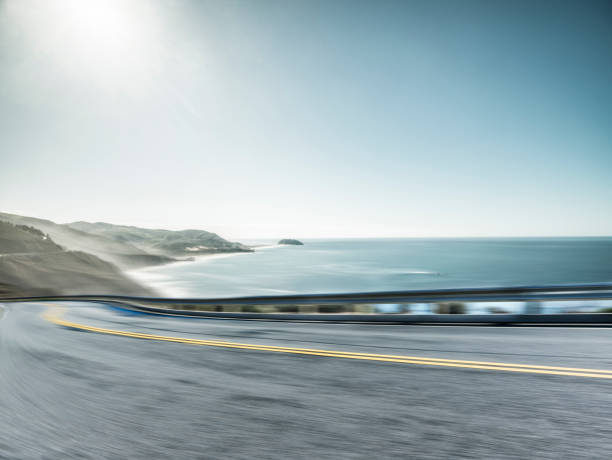 Highway 1 at coast,california,usa.