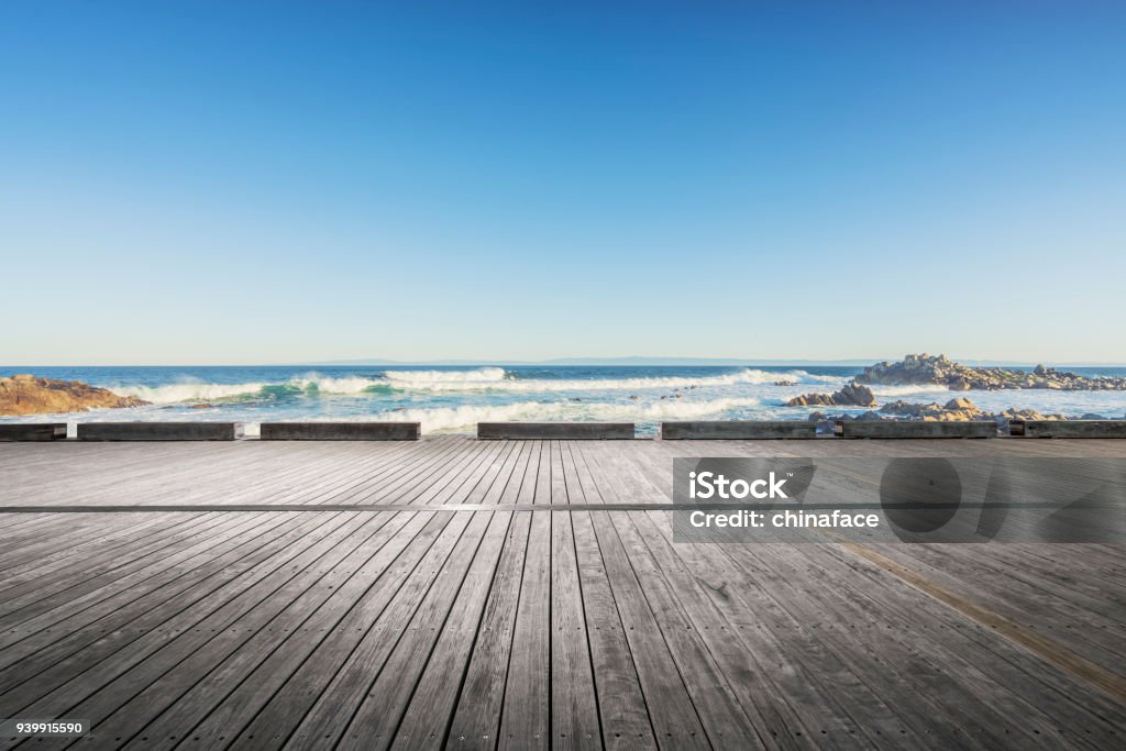 vista panorámica de paisaje marino contra el cielo - Foto de stock de Playa libre de derechos