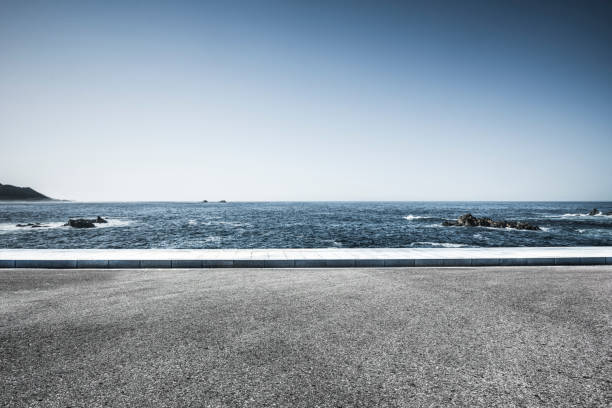 vista panoramica del paesaggio marino contro il cielo - foto stock