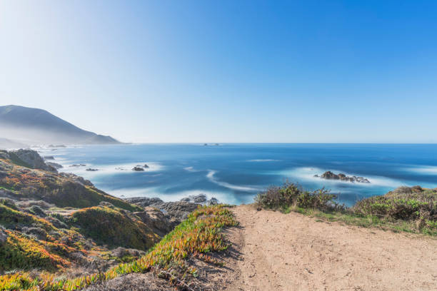 empty trail along the coastline,at Carmel-by-the-Sea,California,USA.