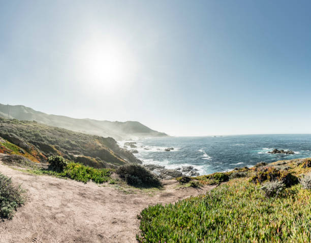 istock empty trail along the coastline,California 939923314