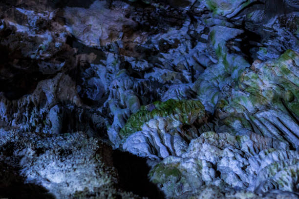 Stalactite, karst cave, karst landform, China, Asia.