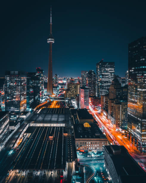 istock Modern Futuristic Night Toronto City Skyline 939926342