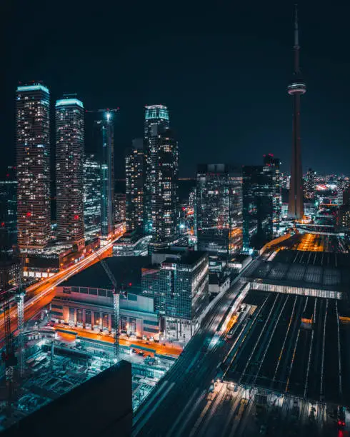 Photo of Modern Futuristic Night Toronto City Skyline