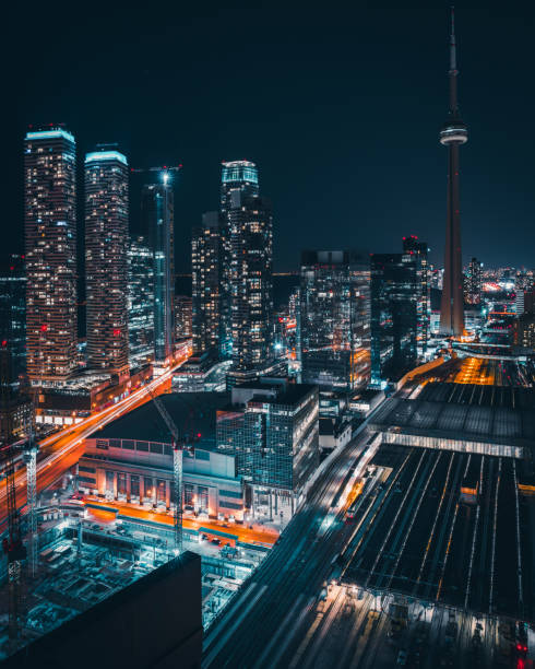 istock Modern Futuristic Night Toronto City Skyline 939926352