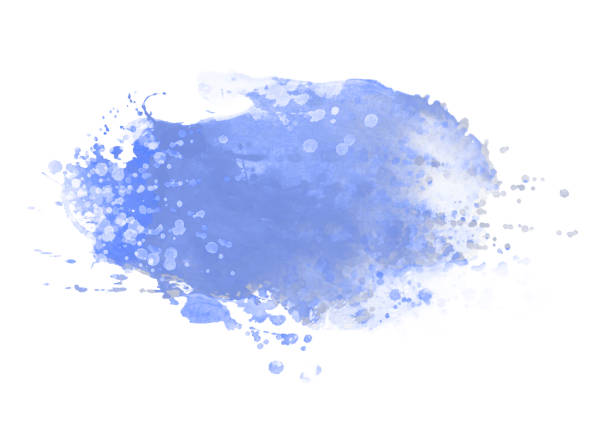 istock Purple water color patches graphic brush strokes design effect element for background 939937844