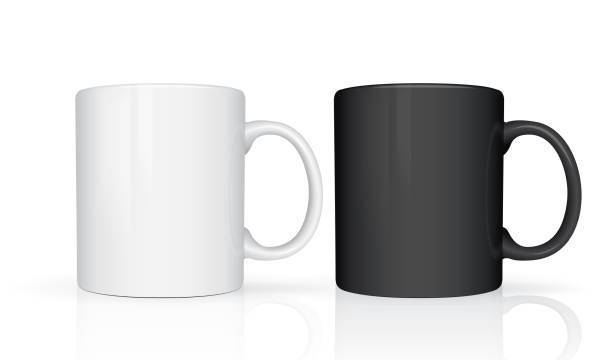 illustrations, cliparts, dessins animés et icônes de mock up réaliste tasse - business identity blank branding