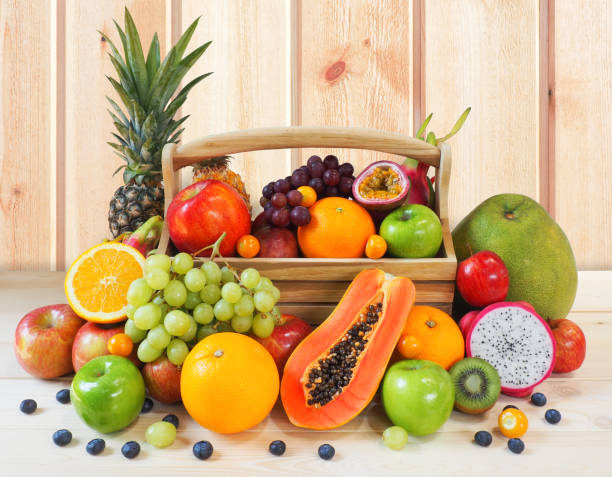 istock Fresh fruits isolated on white background. 939956894