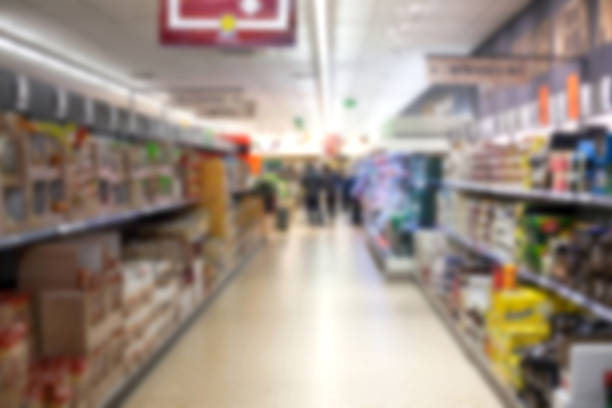 istock Abstract blurred supermarket aisle 939966252