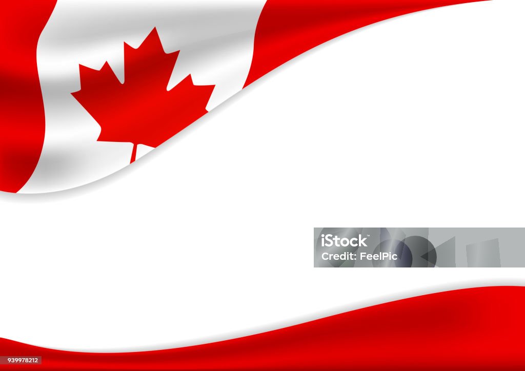 Design de fond bannière Canada jour du drapeau avec illustration vectorielle de copie espace - clipart vectoriel de Canada libre de droits