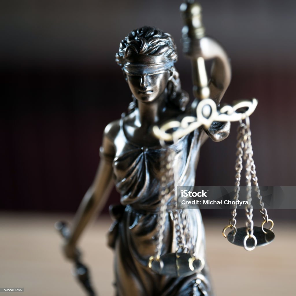 Lady justice, themis, statue of justice Ancient Stock Photo