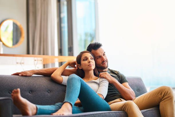 istock Winding down with their favourite shows 939986678