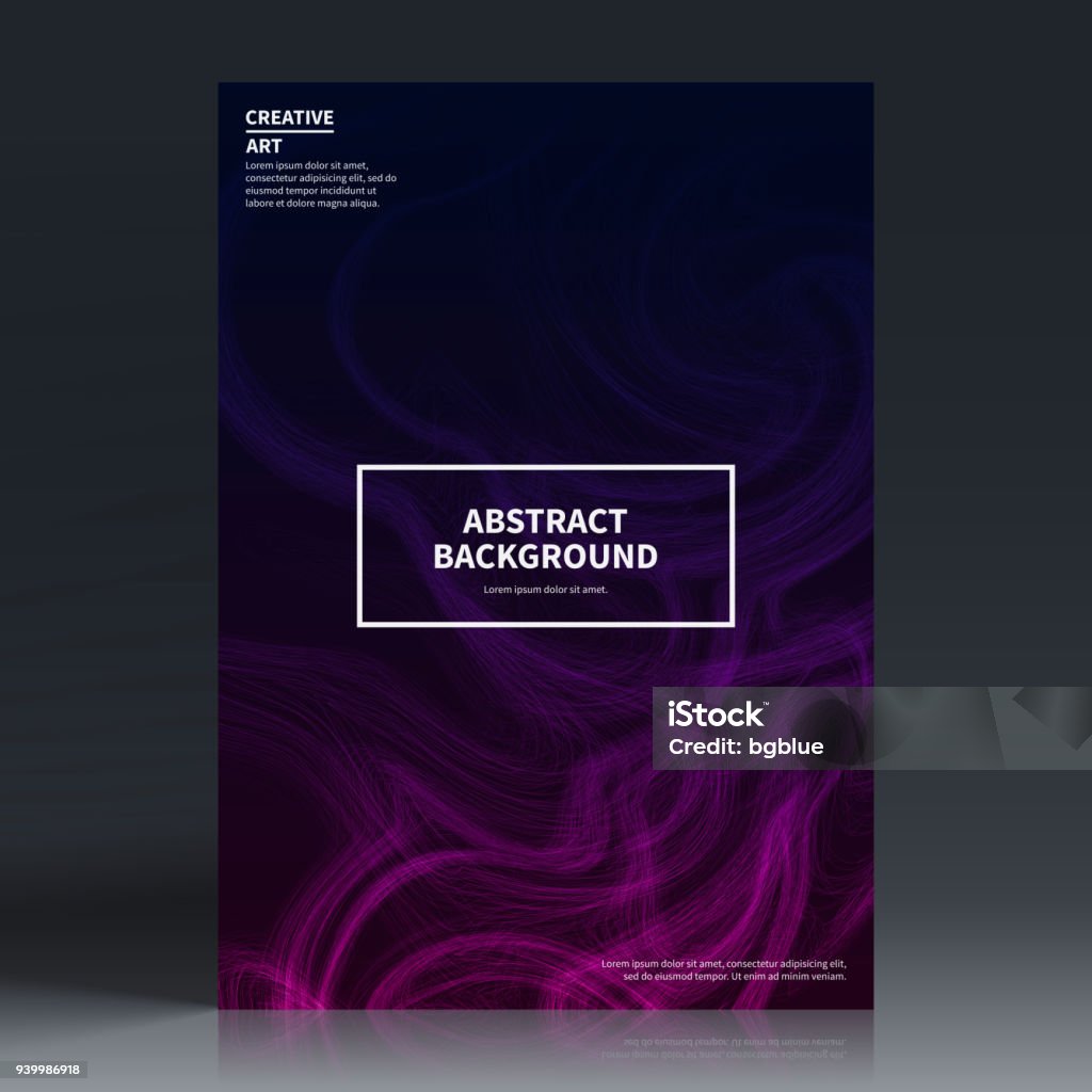 Brochure template layout, cover design, business annual report, flyer, magazine Vertical brochure template with a dark futuristic design on black background (modern and trendy abstract backgrounds - black, blue, pink, purple). Can be used for different designs, such as brochure, cover design, magazine, business annual report, flyer, leaflet, presentations... Template for your design. With space for your text and your background. The layers are named to facilitate your customization. Vector Illustration (EPS10, well layered and grouped). Easy to edit, manipulate, resize or colorize. Please do not hesitate to contact me if you have any questions, or need to customise the illustration. http://www.istockphoto.com/portfolio/bgblue Brochure stock vector