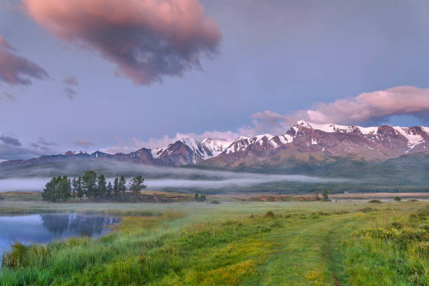 istock mountains mist lake dawn flowers 939998114