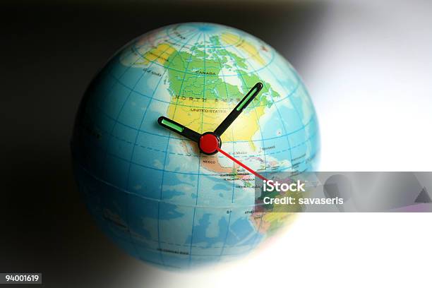 Earth Clock Stock Photo - Download Image Now - Clock, Color Image, Cut Out