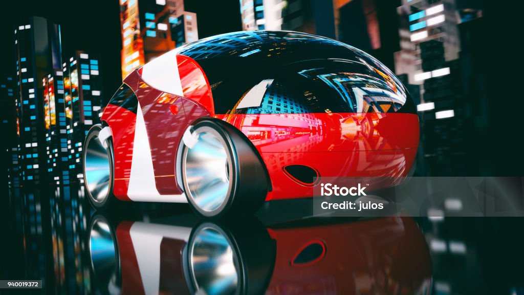 Car design - 3D Illustration Futuristic Stock Photo