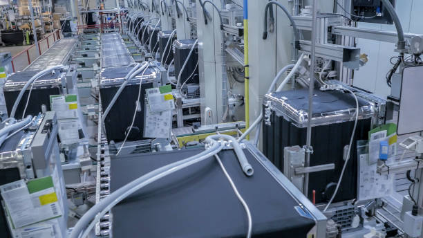 istock Nearly finished products moving on conveyor belt 940024044