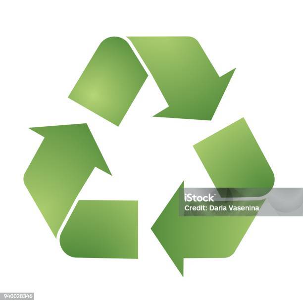 Vector Recycle Symbol For Eco Environments Stock Illustration - Download Image Now - Recycling Symbol, Recycling, Painting - Activity