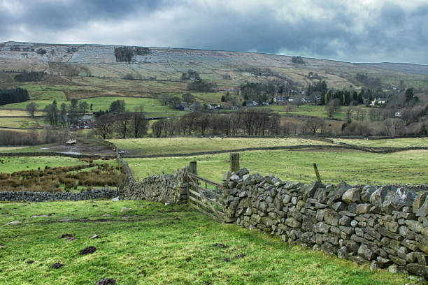 istock Dry stone wall on a sheep farm 940030826