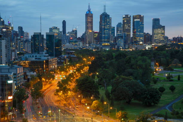 istock Melbourne City in Australia at night 940065312