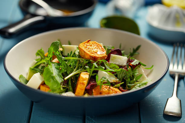 istock Roasted sweet potato and avocado salad 940075104