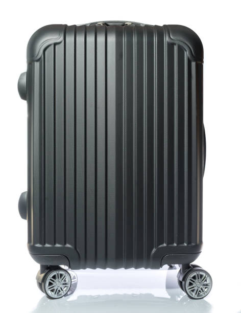 istock Black Cabin Luggage with Wheels 940075234