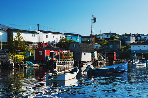 Newfoundland outport fishing village.