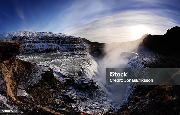 Исландия Gulfoss Водопады Fisheye — стоковые фотографии и другие картинки Без людей - Без людей, Водопад, Водопад Галфосс