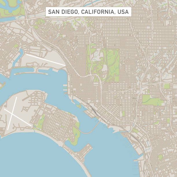 San DiegoCaliforniaUSCityStreetMap_60000 Vector Illustration of a City Street Map of San Diego, California, USA. Scale 1:60,000.
All source data is in the public domain.
U.S. Geological Survey, US Topo
Used Layers:
USGS The National Map: National Hydrography Dataset (NHD)
USGS The National Map: National Transportation Dataset (NTD) san diego stock illustrations