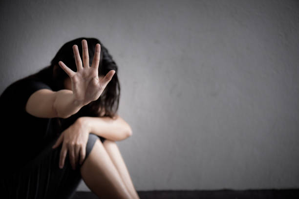 istock Woman hand sign for stop abusing violence, Human Rights Day concept. 940105280
